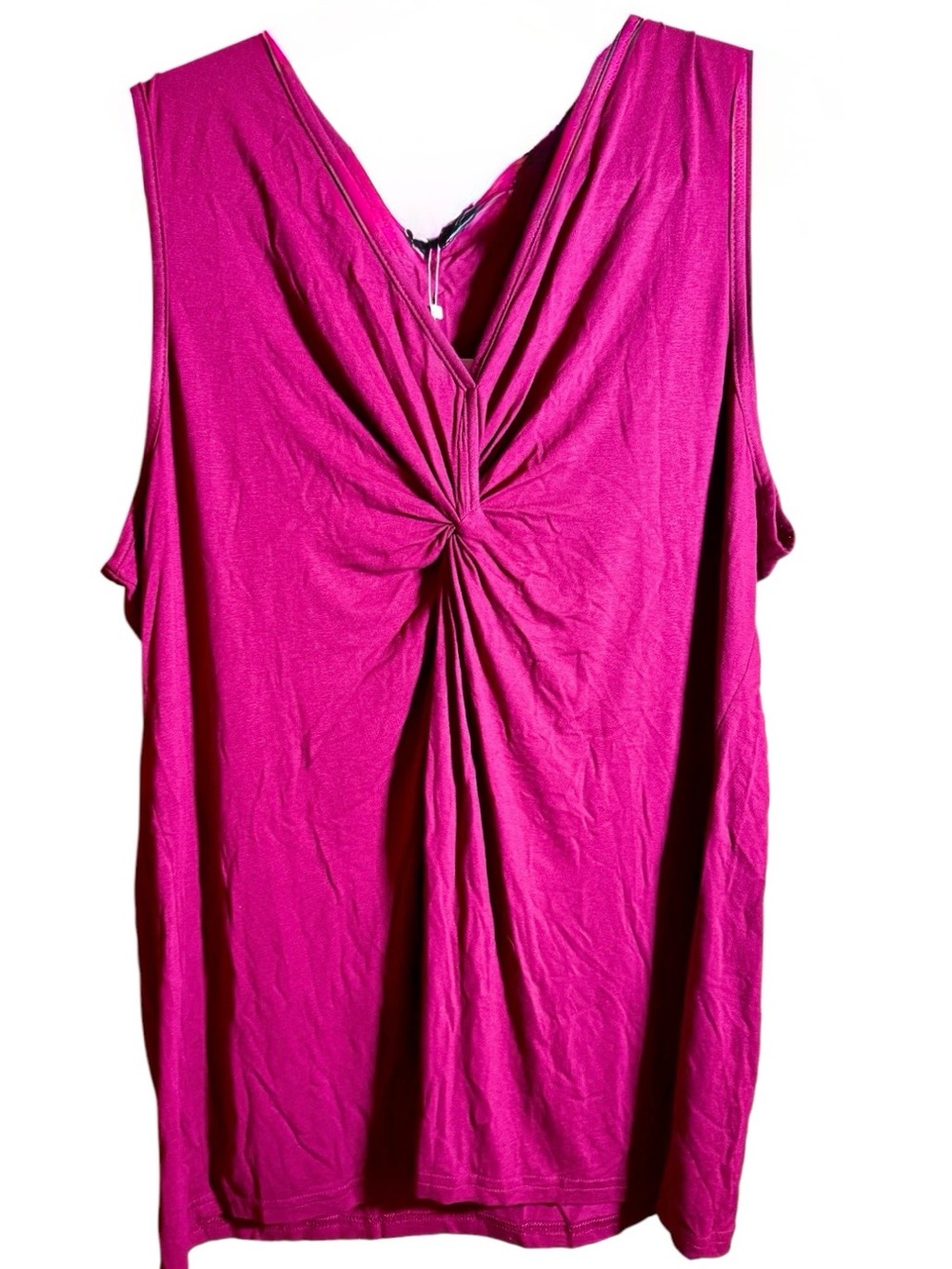 BloomChic Twist-Front Tank Top - Fuchsia